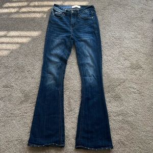 KanCan Buckle Flare dark wash Jeans